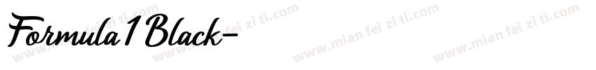 Formula 1 Black字体转换